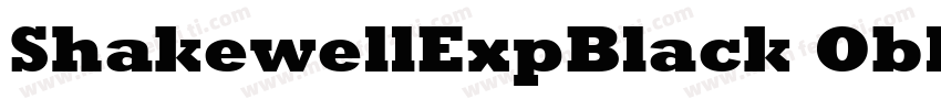 ShakewellExpBlack Oblique字体转换